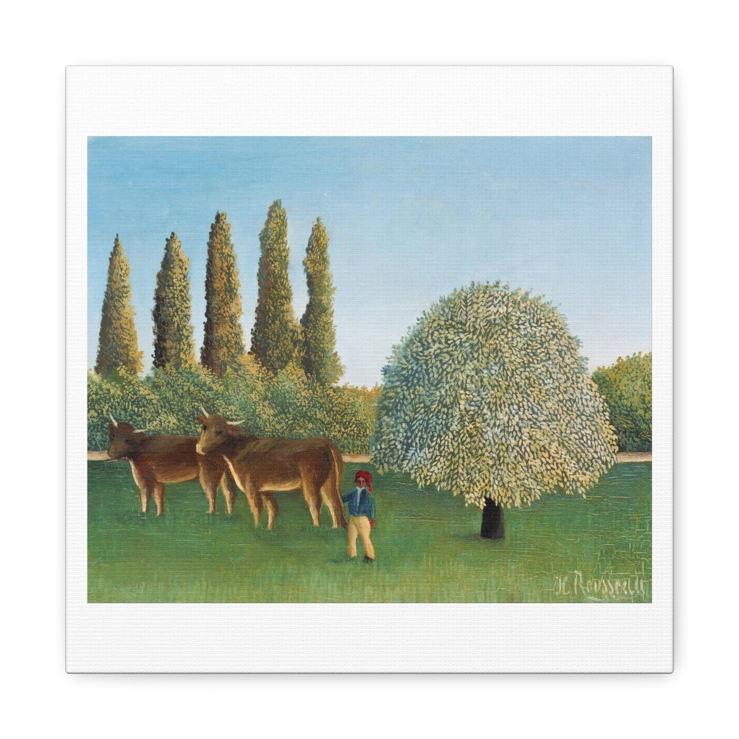 Henri Rousseau's Meadowland 'The Pasture' (1910) Canvas Art Print from the Original