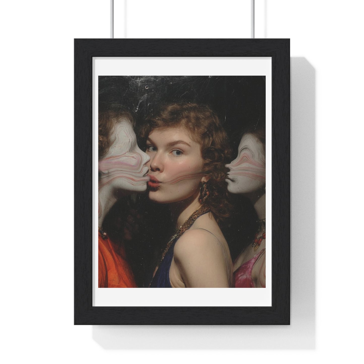 First Love Yourself, Portait Art 'Designed by AI', Framed Art Print