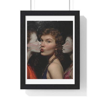 First Love Yourself, Portait Art 'Designed by AI', Framed Art Print