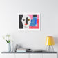 Minimal Simple Male Portrait Abstract Painting 'Designed by AI' Art Print on Canvas