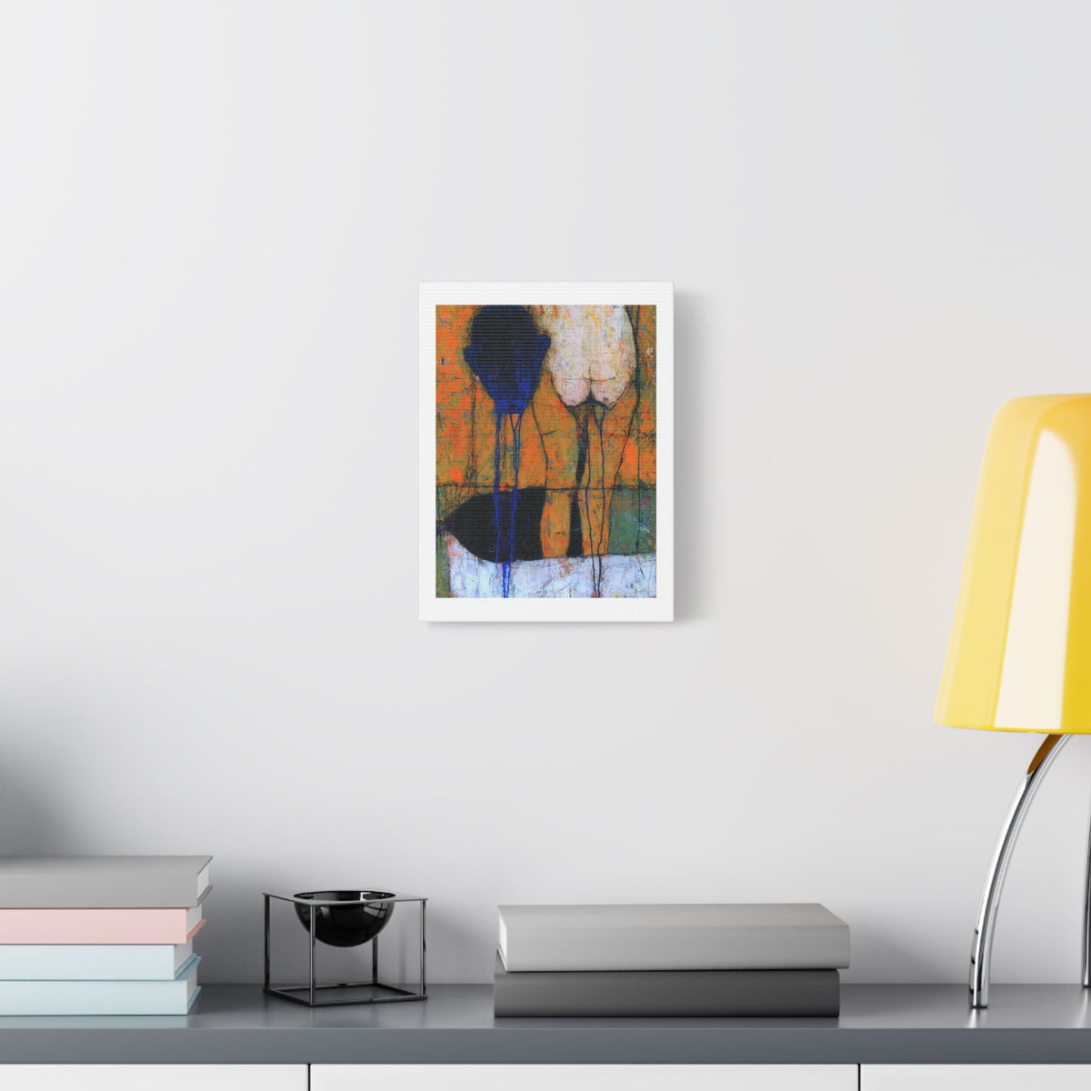 Blue, Neo-Surrealism, Art Print on Satin Canvas, Stretched