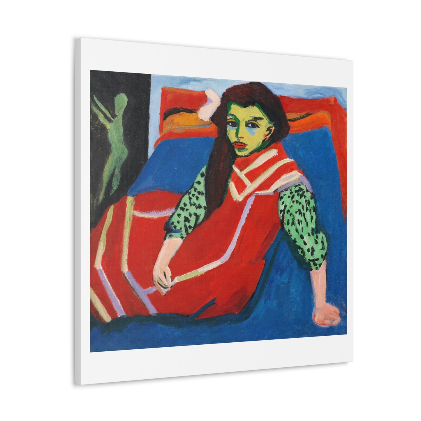 Seated Girl (1910) by Ernst Ludwig Kirchner Art Print from the Original