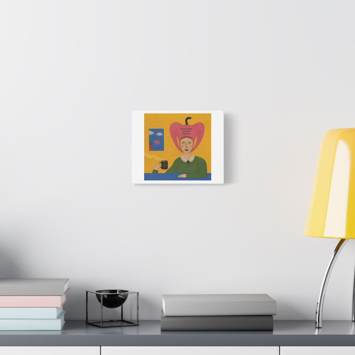 I Cheer for Me, Cartoon Art Print on Canvas