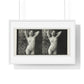 Portrait of a Naked Woman (1873–1910) Vintage Black & White Photography from the Original, Framed Art Print