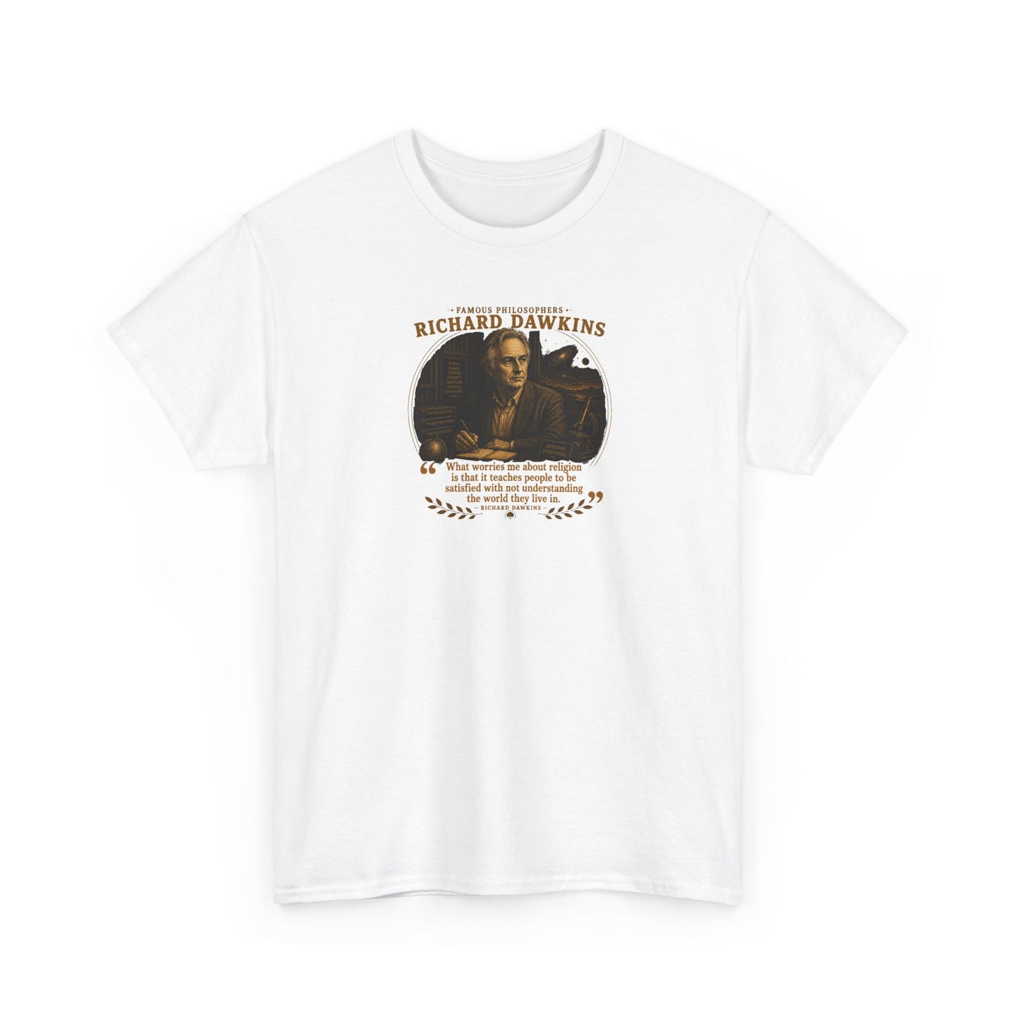 Richard Dawkins on the 'God Delusion', Philosophy Tribute T-Shirt
