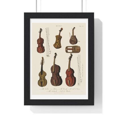 A Collection of Antique Violin, Viola, Cello and More from Encyclopedia Londinensis (1810) from the Original Art Print on Canvas