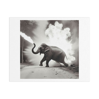 Elephant Power 'Designed by AI', Art Print on Canvas