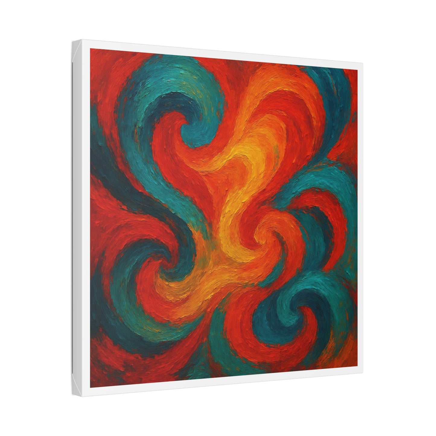 Bold Brush Strokes Representing a Swirling Jazz Performance 'Designed by AI' Canvas Art Print