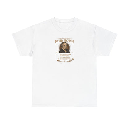 David Ricardo on Ethics and Taxation, Philosophy Tribute T-Shirt