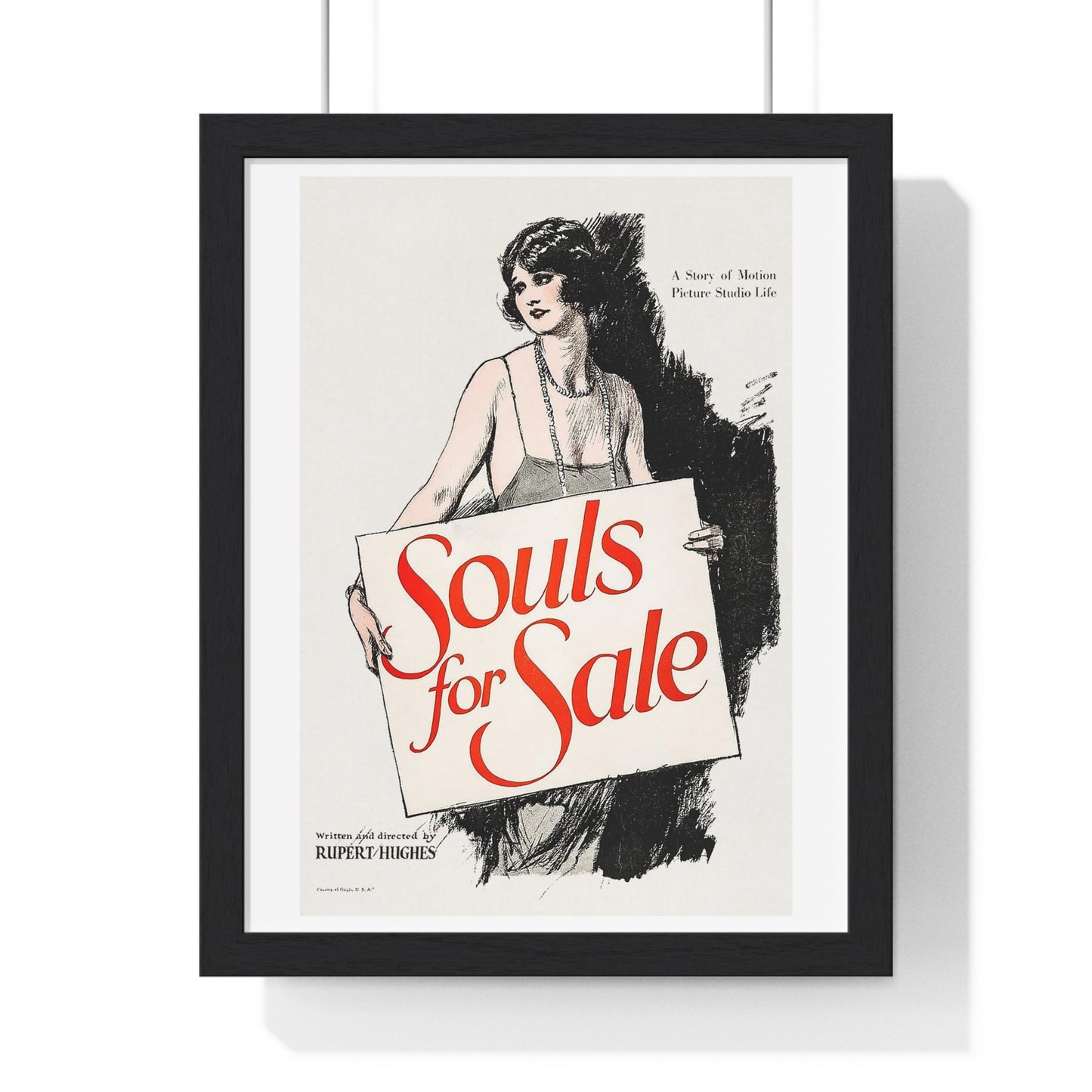 Souls for Sale Poster (1923) Chromolithograph by Goldwyn Pictures, from the Original, Framed Art Print