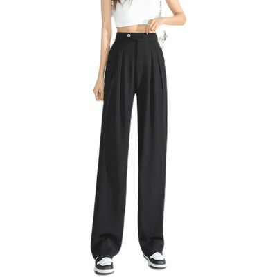 Vireous Women's Loose High Waist Wide Leg Pants