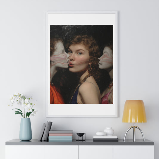 First Love Yourself, Portait Art 'Designed by AI', Framed Art Print
