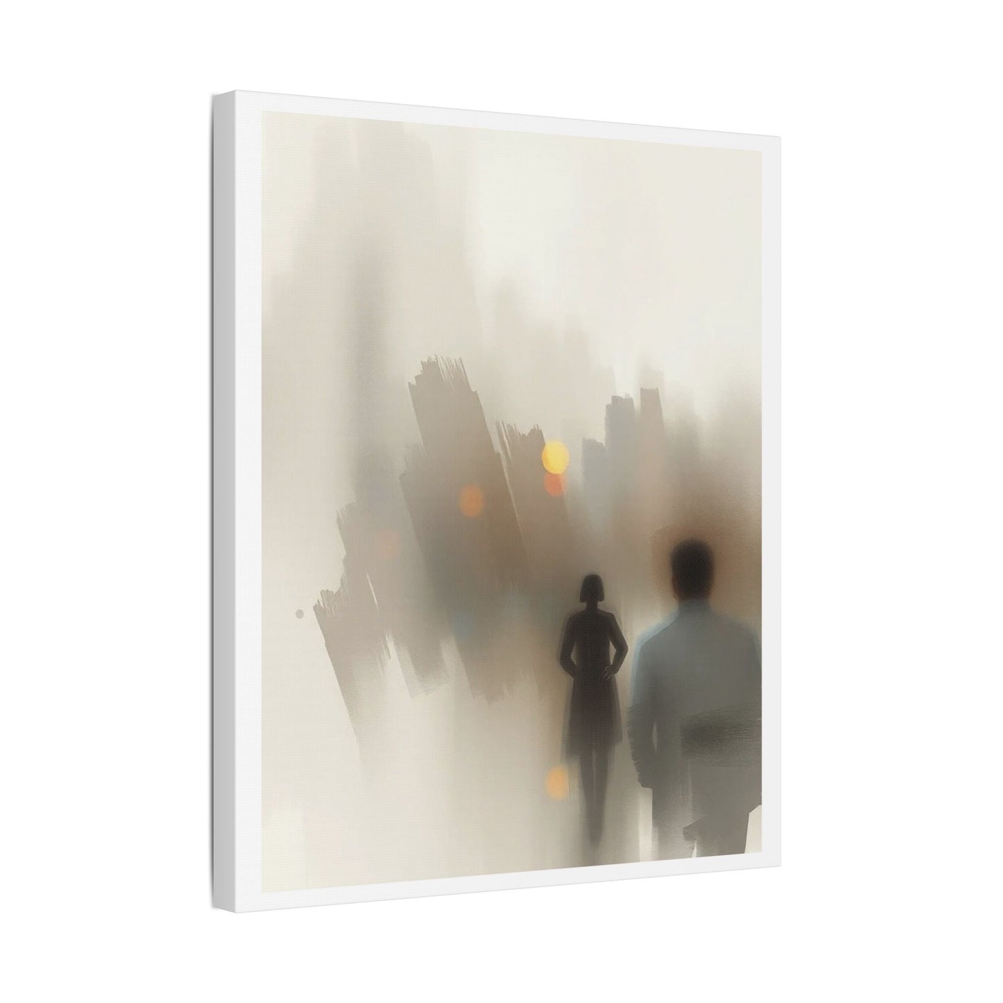 Faded Pastel Abstract Decor Art V 'Designed by AI' Print on Canvas