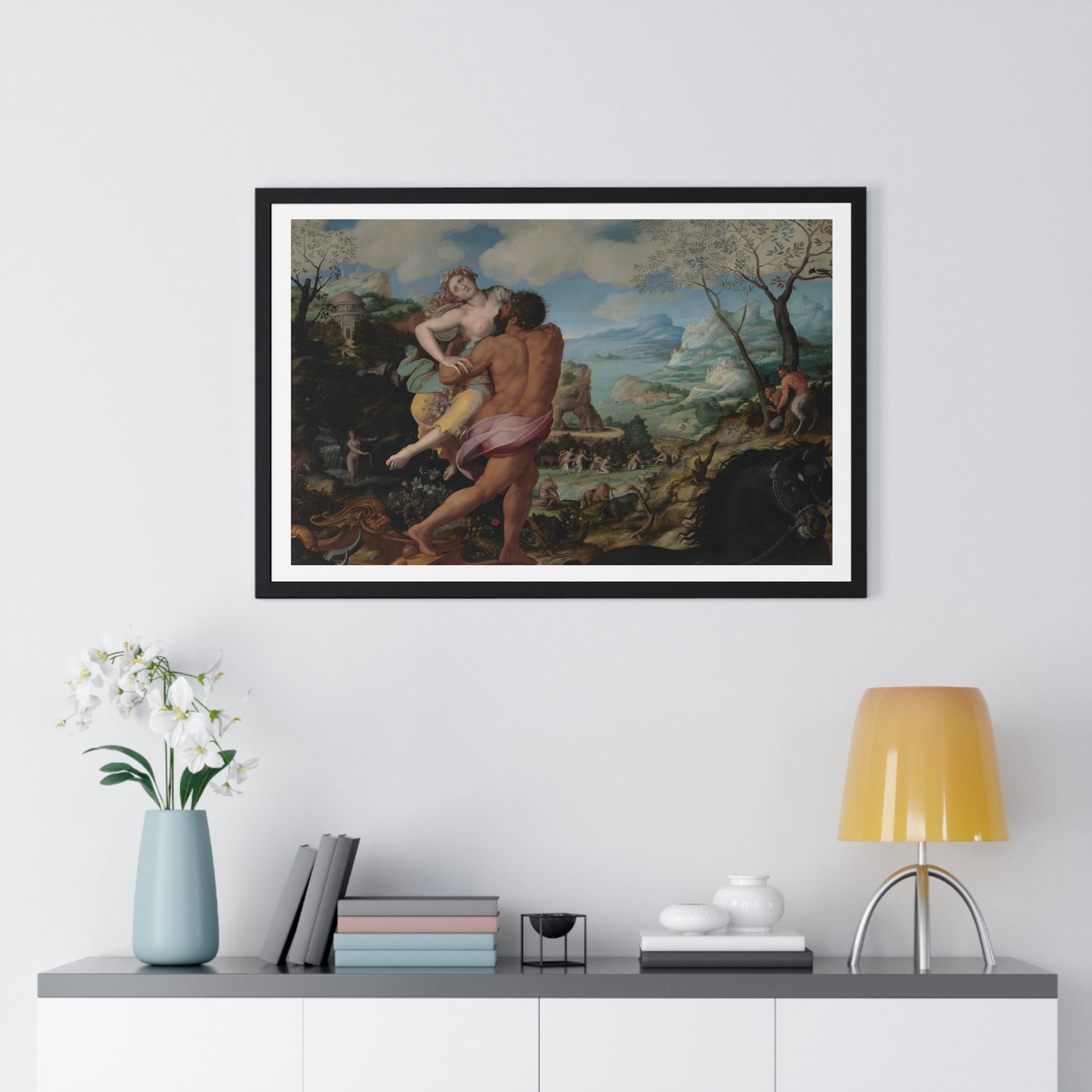 The Abduction of Proserpine (1570) by Alessandro Allori, from the Original, Framed Art Print