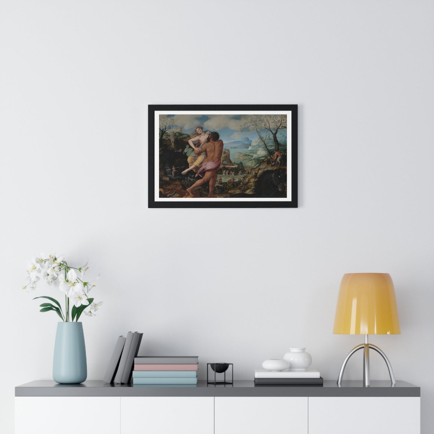 The Abduction of Proserpine (1570) by Alessandro Allori, from the Original, Framed Art Print