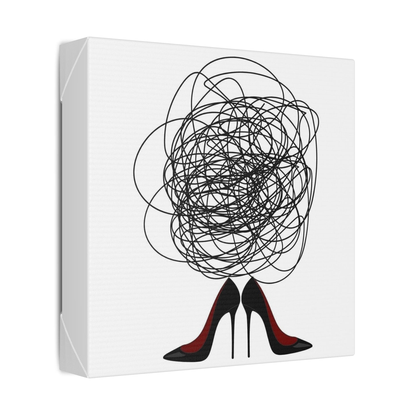 Fashion Stilettos Cartoon Art 'Designed by AI' Canvas Art Print