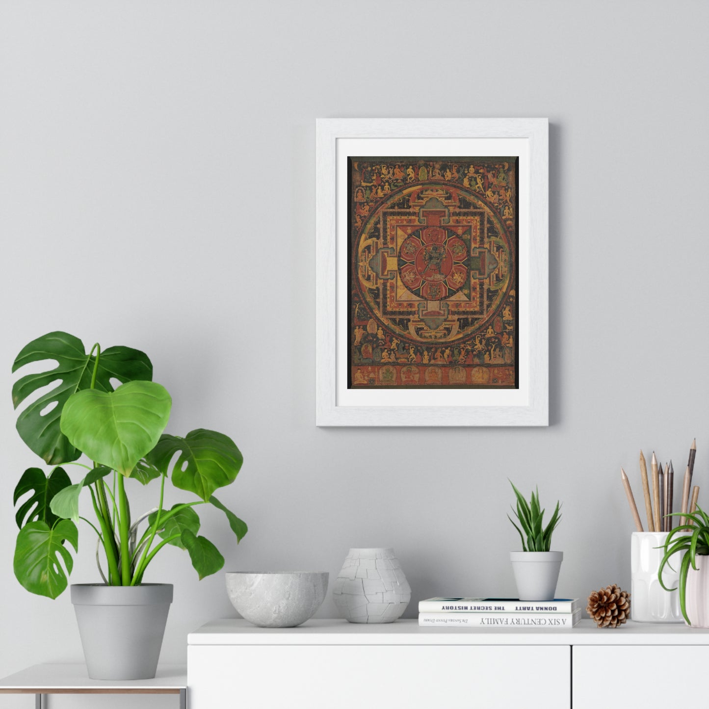 Chakrasamvara Mandala, Ritual Diagramme from Nepal (circa 1100), from the Original, Framed Art Print