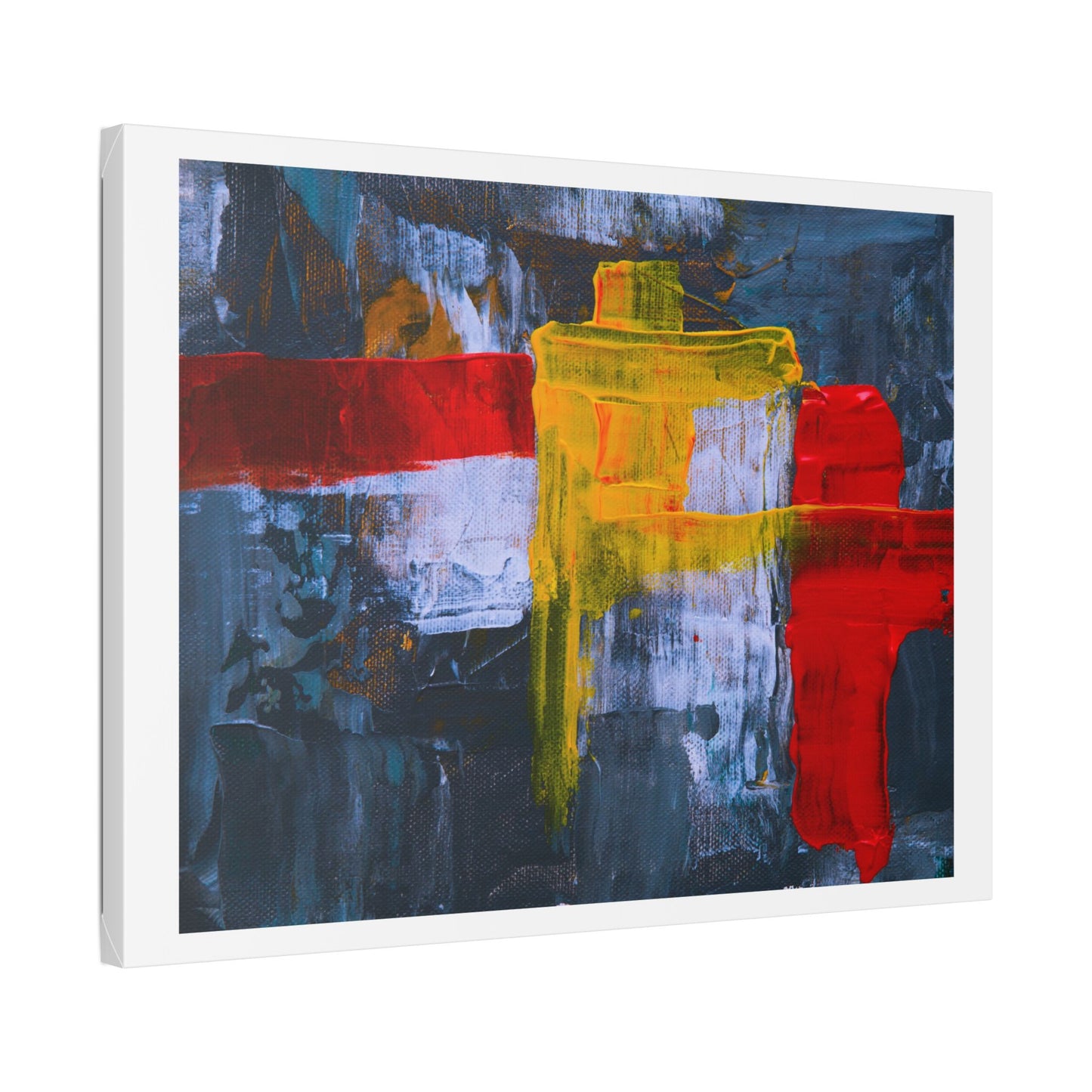 Bold Abstract Palette Knife Painting, Canvas Art Print