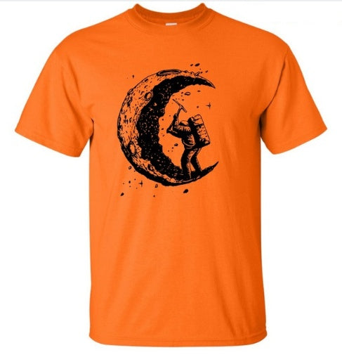 'Digging The Moon' Print T-Shirt