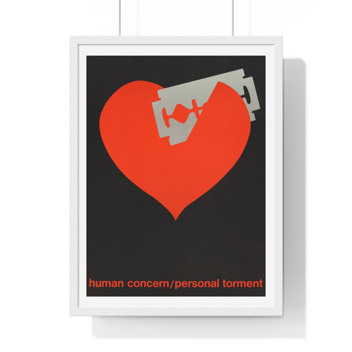 Human Concern, Personal Torment, Poster Art, from the Original, Framed Art Print