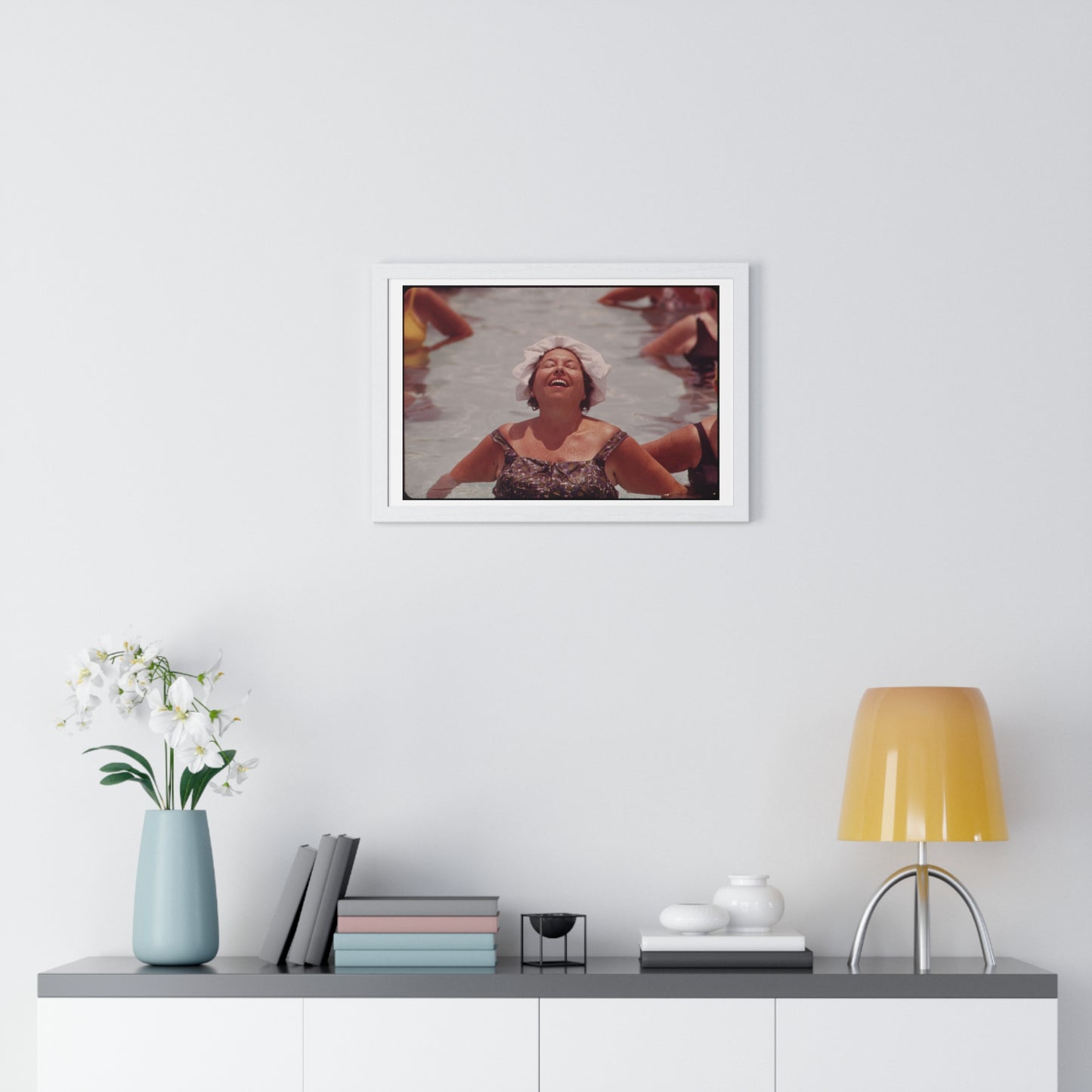 Organised Daily Exercises at the Century Village Retirement Community (circa 1973) Vintage Photography by Flip Schulke, Framed Print