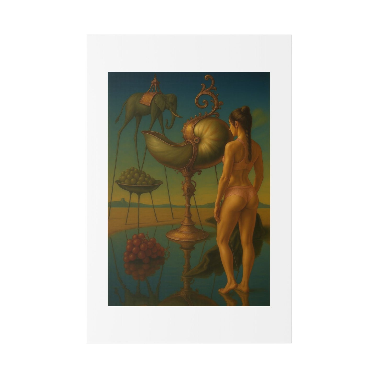 Waterfront Reality Distortion 'Designed by AI' Canvas Art Print