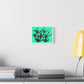 Green Plants, Abstract Decor Art, Print on Satin Canvas