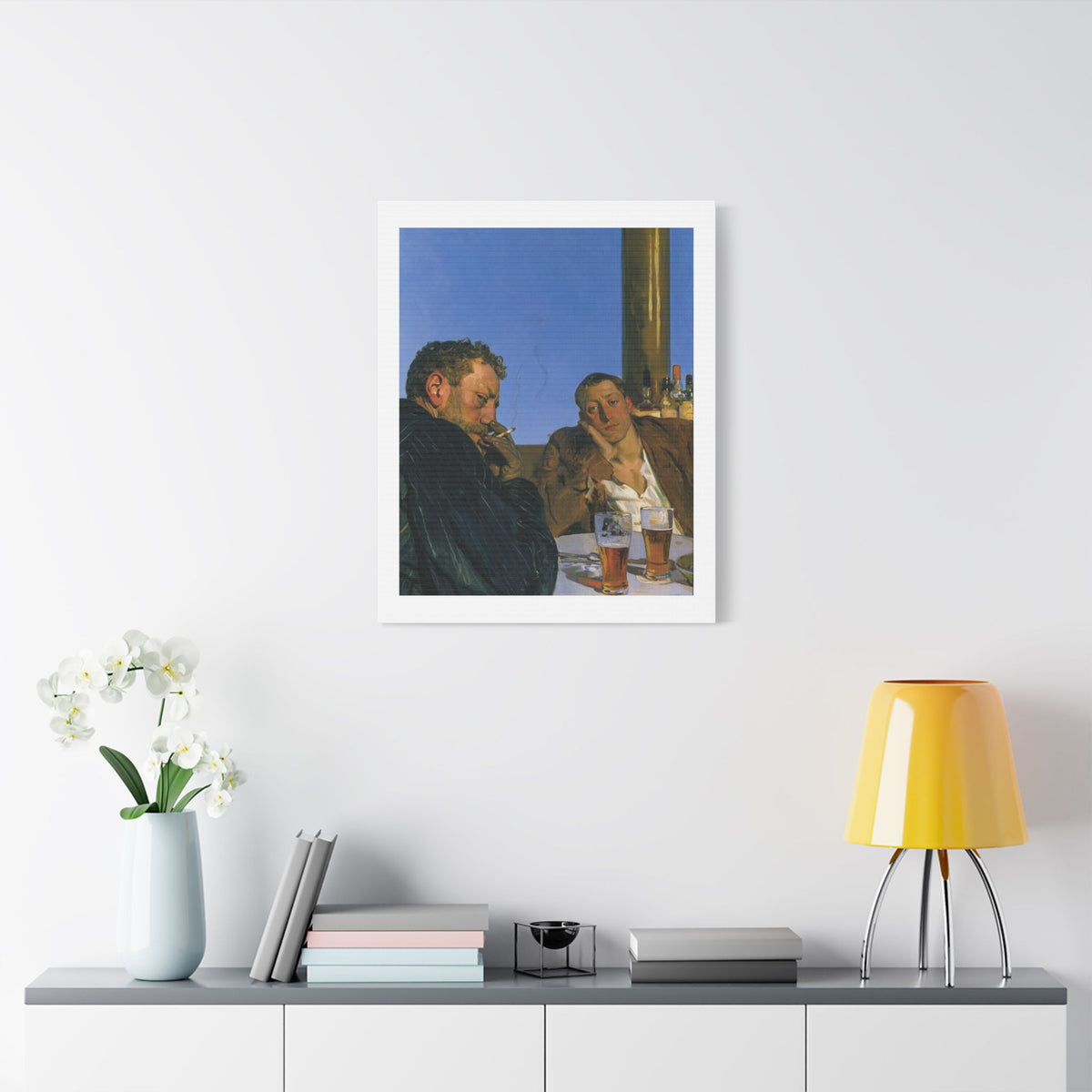 Café Art III, Print on Satin Canvas, Stretched