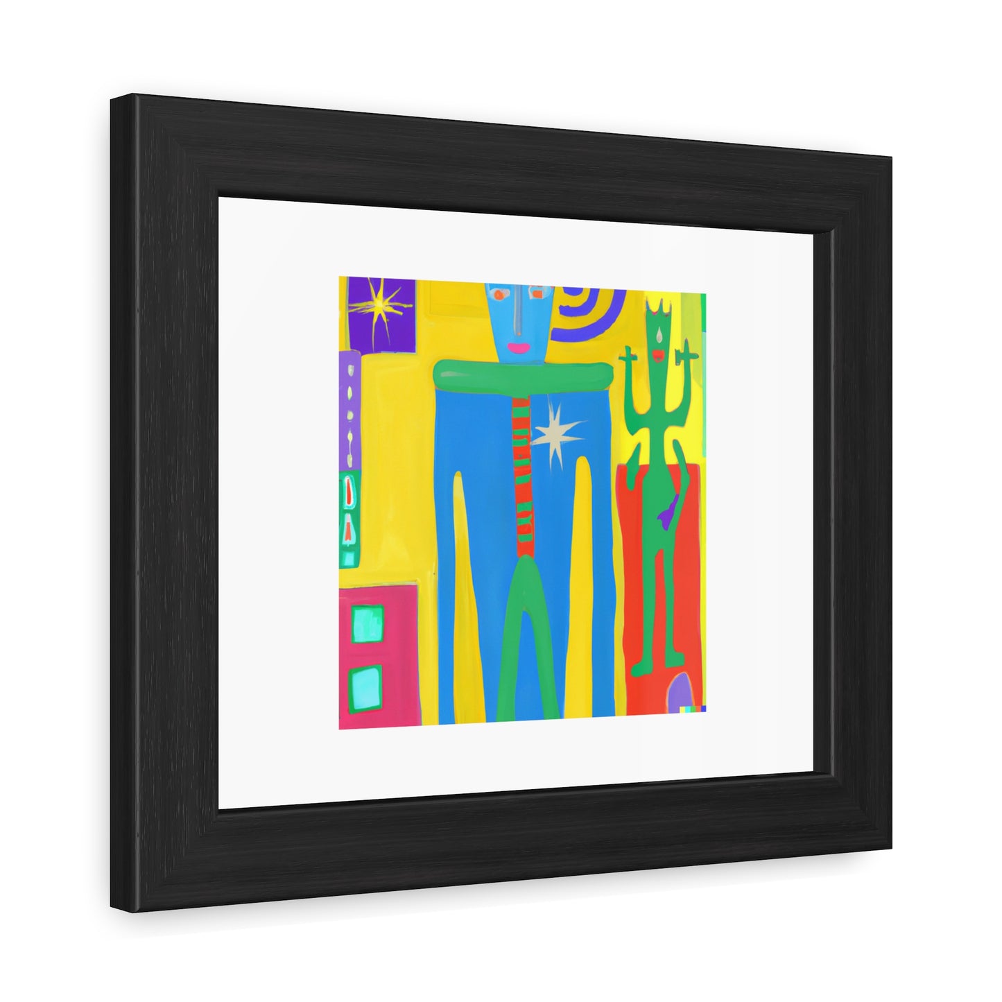 ET In The Style of Matisse Digital Art 'Designed by AI' Wooden Framed Print