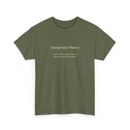 Conspiracy Theory: a Term Used by Objectors to Shut Down Debate T-Shirt