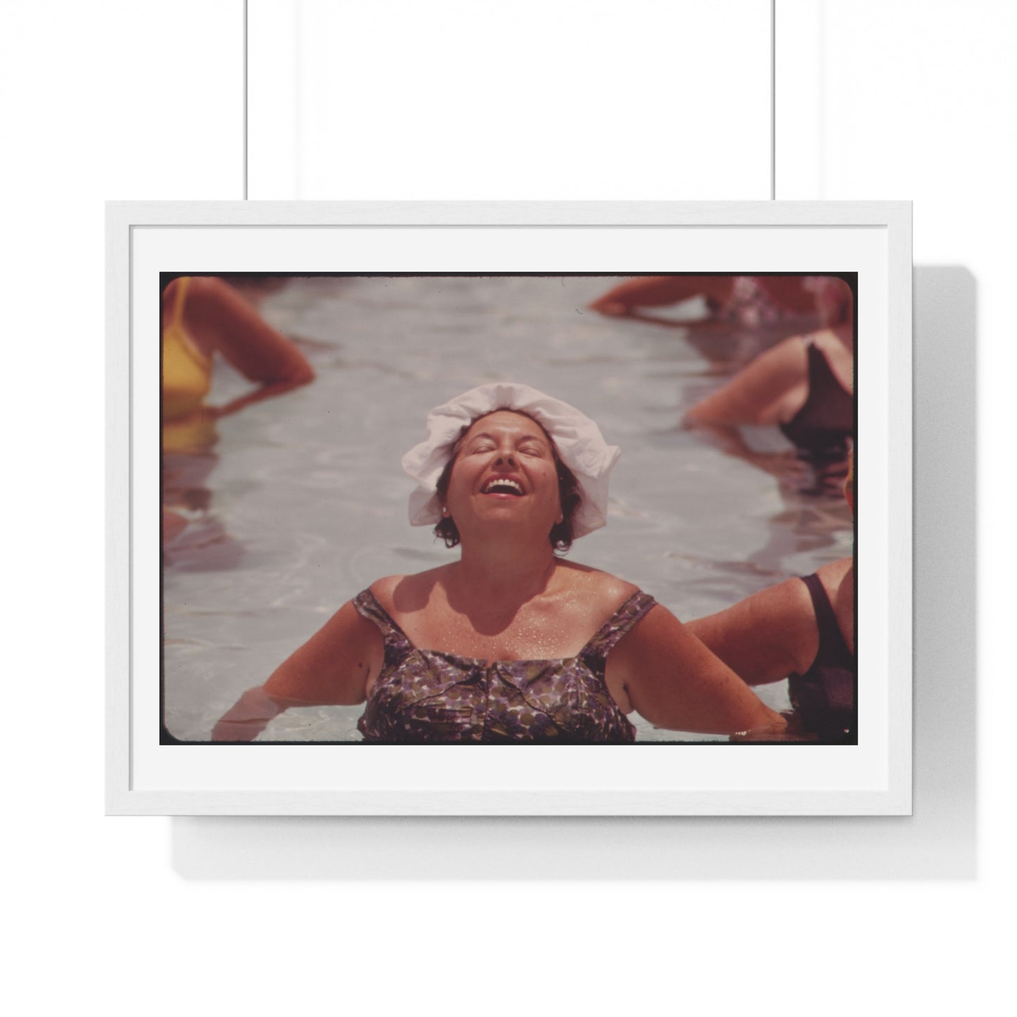 Organised Daily Exercises at the Century Village Retirement Community (circa 1973) Vintage Photography by Flip Schulke, Framed Print