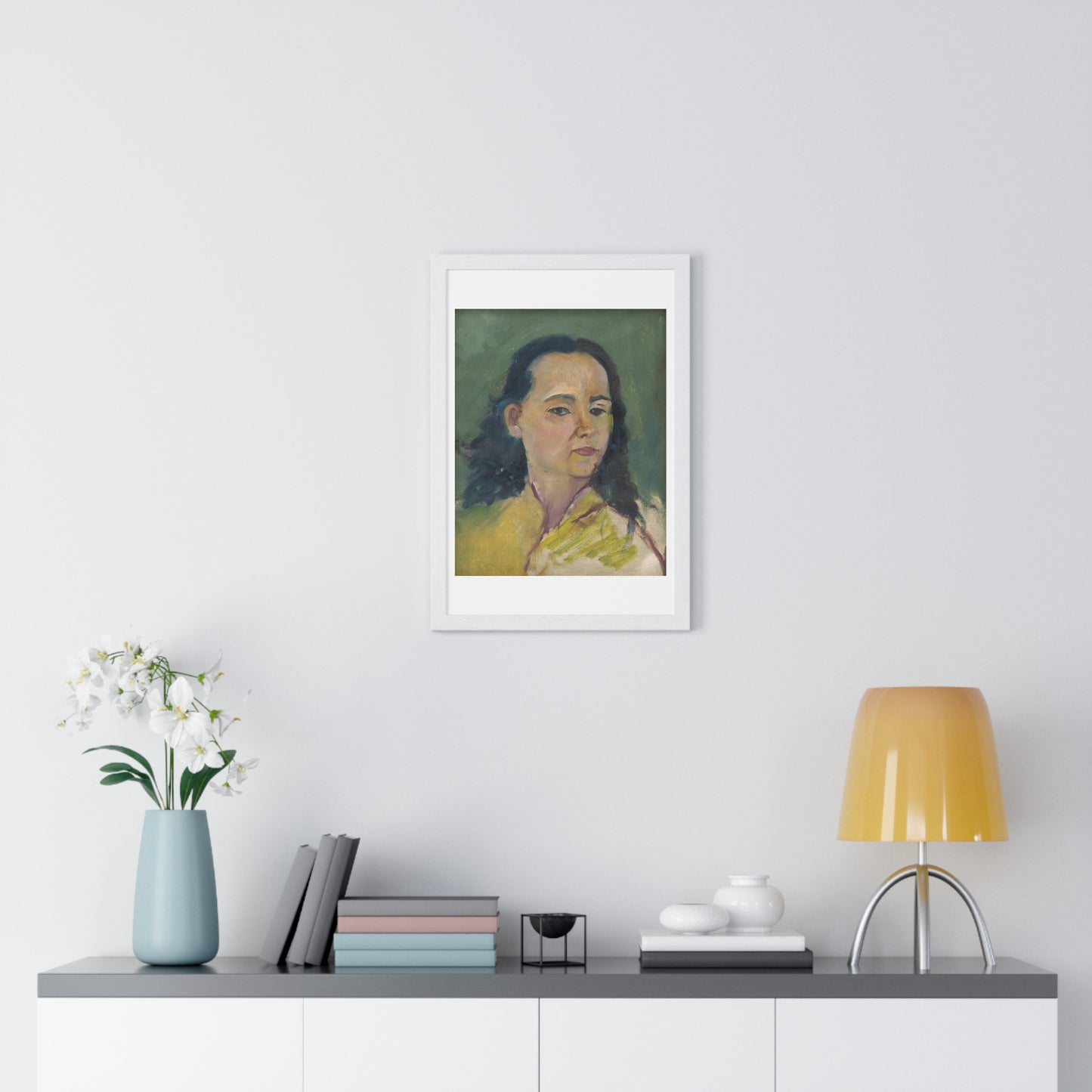 Portrait of a Woman (1920) by Arnold Peter Weisz Kubínčan, from the Original, Framed Art Print