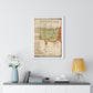 Antique Map of Lower Egypt (circa 1607) from the Original Sir Walter Raleigh Manuscript, Framed Print