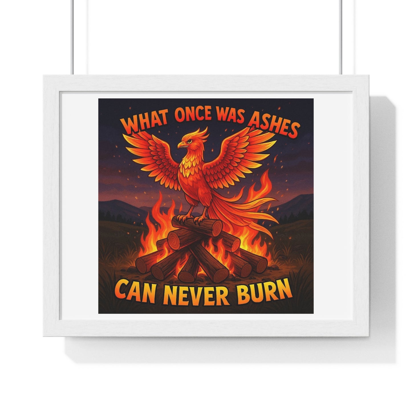 What Once Was Ashes, Can Never Burn, Cartoon Art, Framed Print