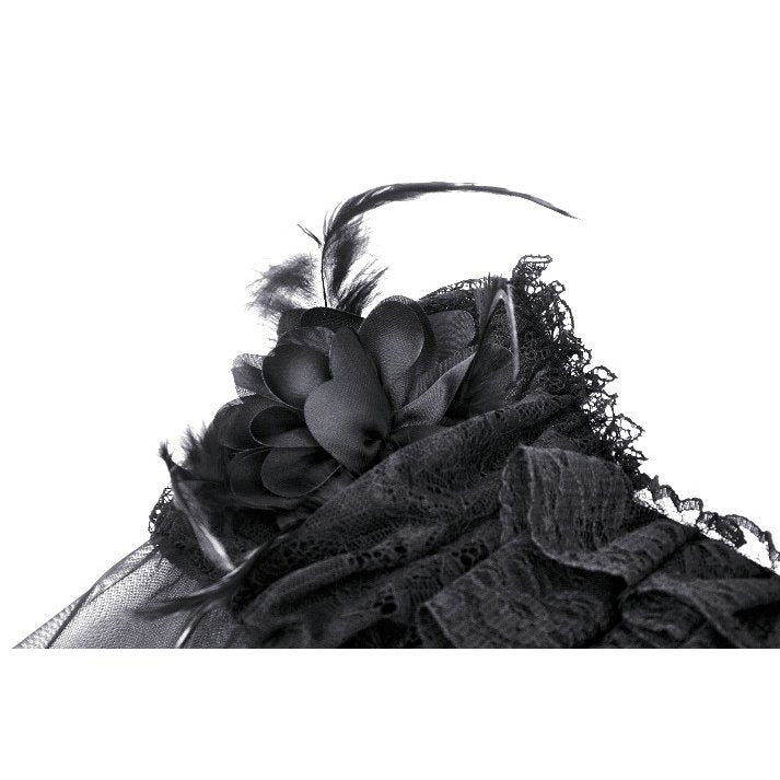 Dark in Love Millicent Black Tulle Feather Fantasy dress