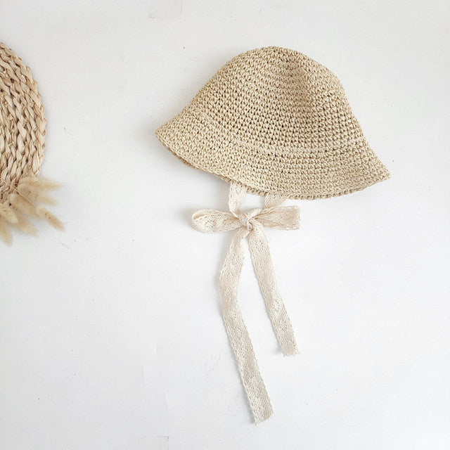 Fashion Baby and Toddler Straw Hat With Bow Detail