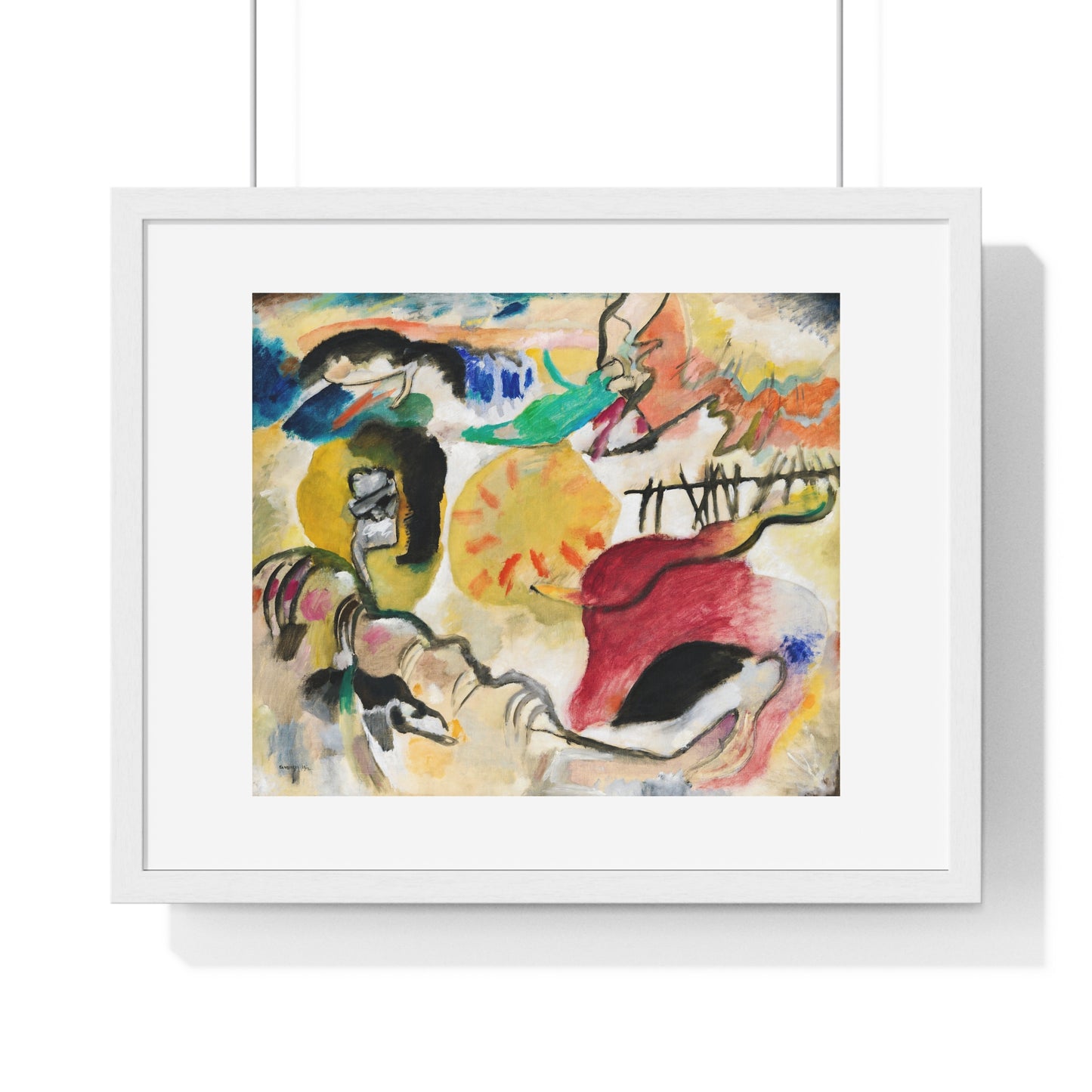 Improvisation 27 (Garden of Love II) by Wassily Kandinsky (1912) , from the Original, Framed Print