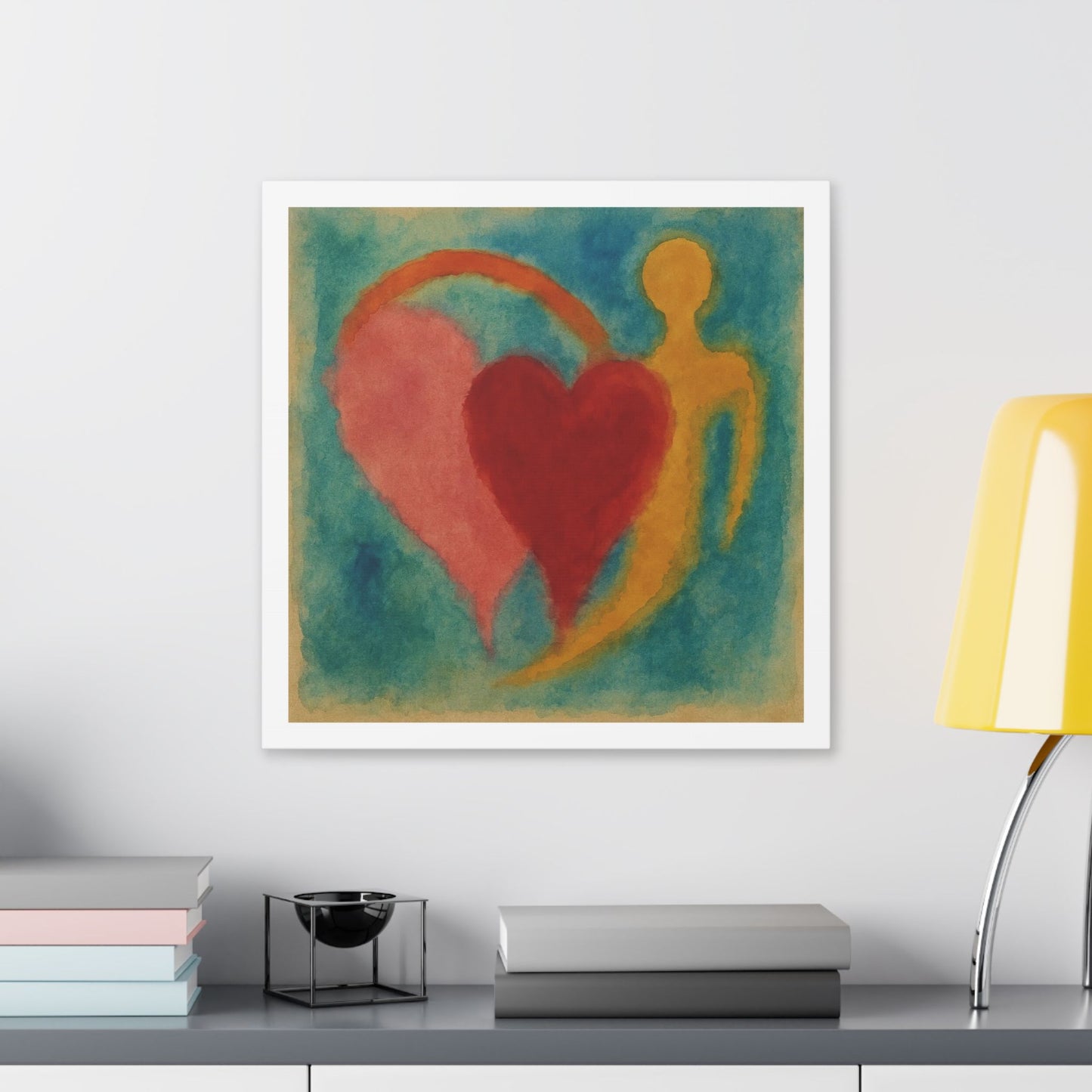 Love and Life in the Art Style of Helen Frankenthaller 'Designed by AI' Canvas Art Print