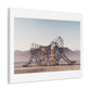 Architecture of Two Persons Turning their Backs to One Another at Burning Man, Art Print on Satin Canvas