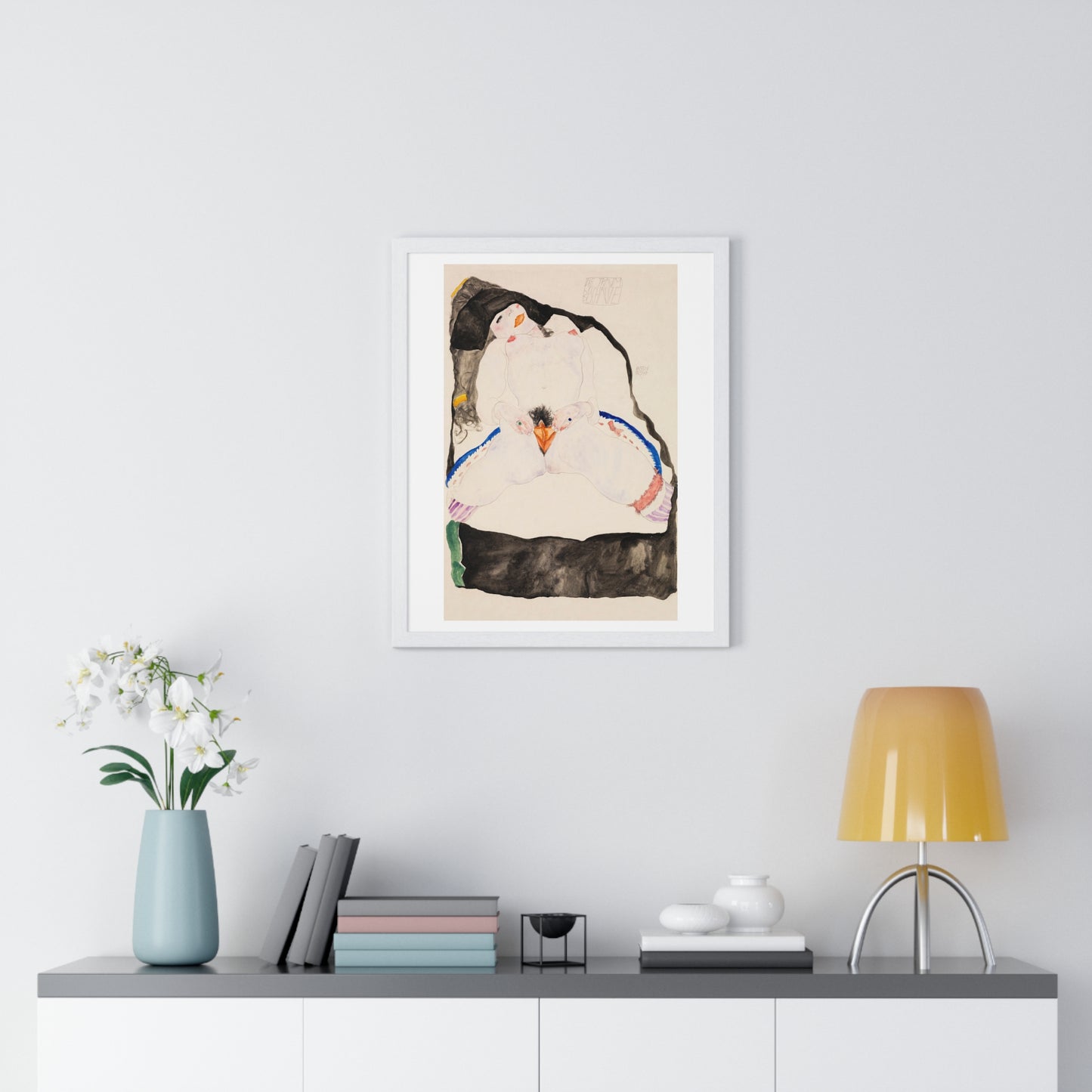 Observed in a Dream (1911) by Egon Schiele, from the Original, Framed Art Print