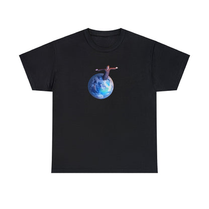 Jesus On Planet Earth Design Cotton T-Shirt