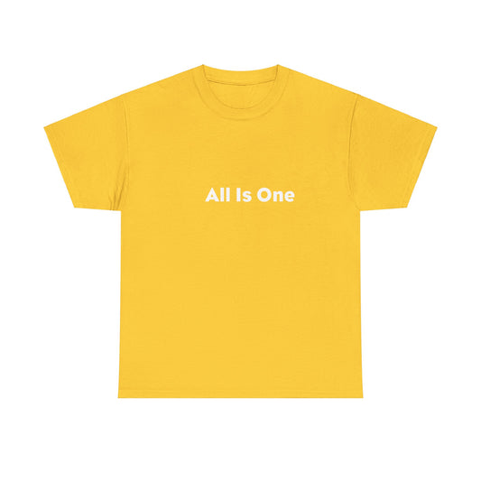 All Is One One 哲学的なコットン T シャツ。ヨガ。マインドボディアウェアネスTシャツ