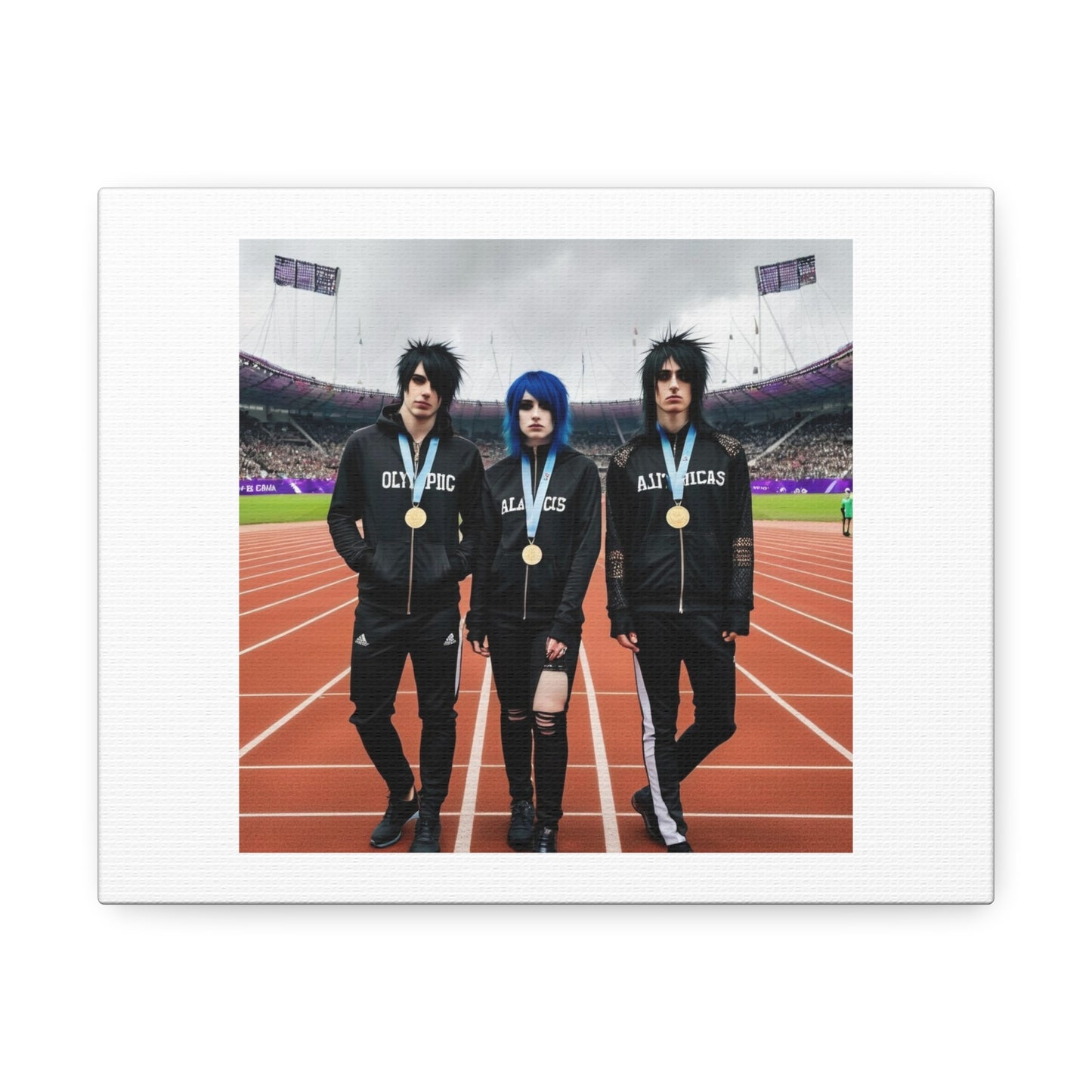 Emo Olympic Games 'Designed by AI' Art Print on Canvas