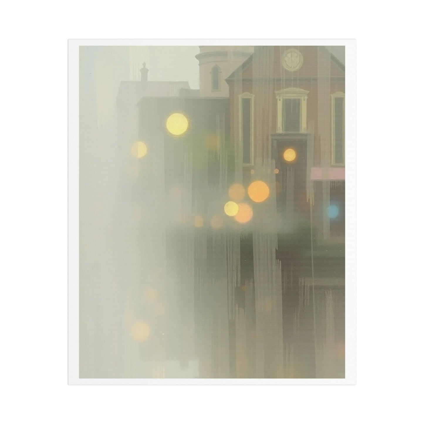 Faded Pastel Abstract Decor Art IV 'Designed by AI' Print on Canvas