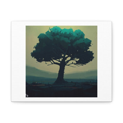 Tree Inspired by the Art of Simon Stålenhag 'Designed by AI' Print on Satin Canvas