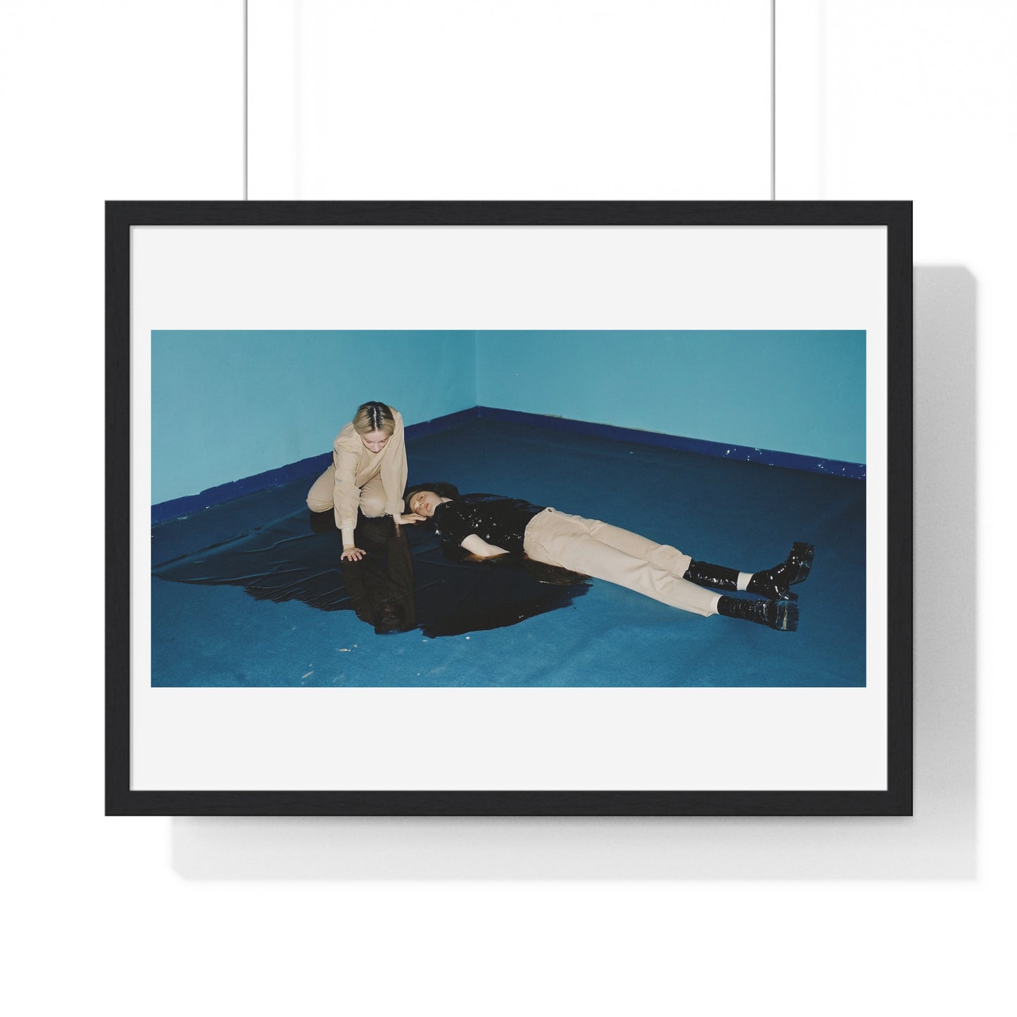 Macabre Death and Existential Exploration 'Designed by AI' Framed Art Print