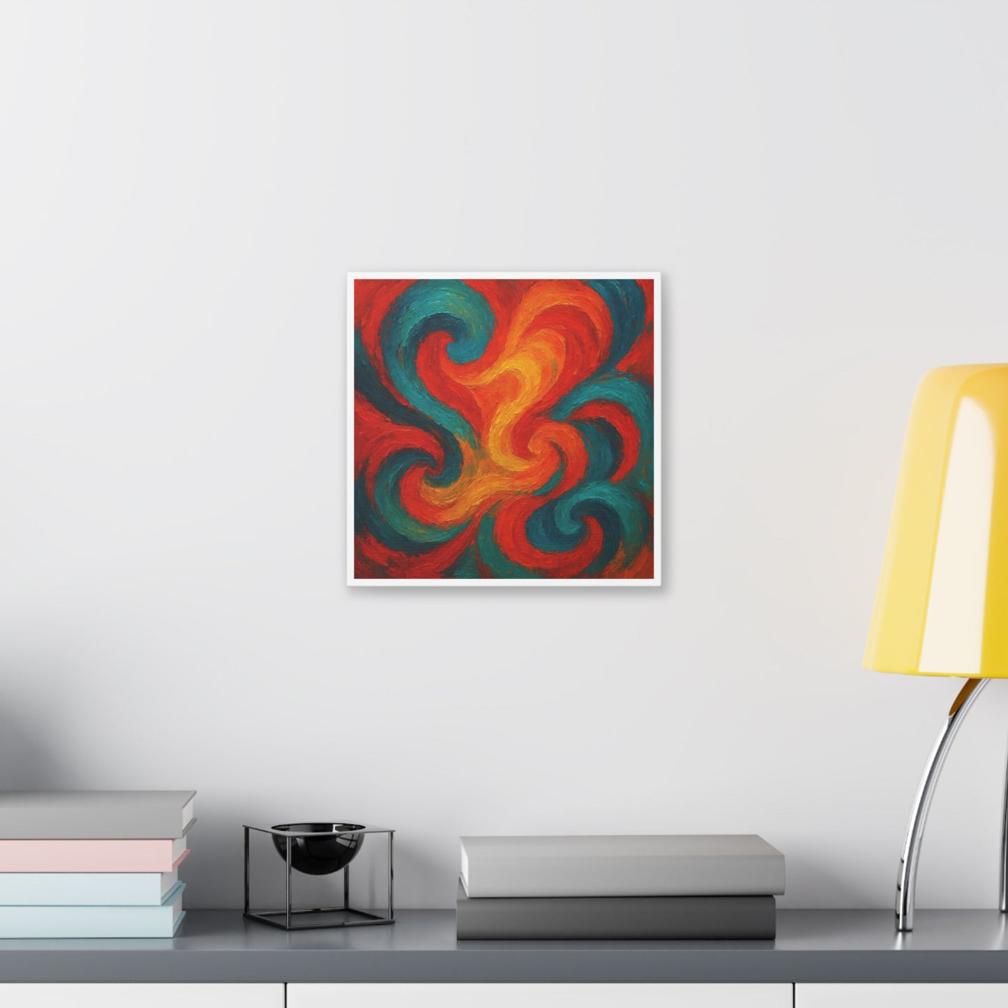 Bold Brush Strokes Representing a Swirling Jazz Performance 'Designed by AI' Canvas Art Print