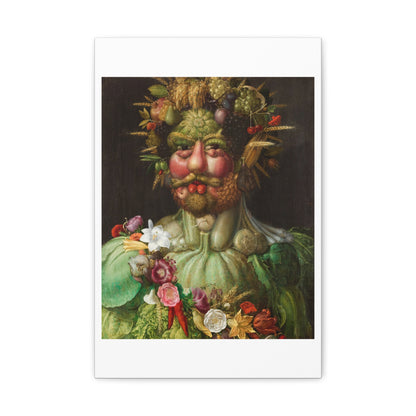 Emperor Rudolf II as Vertumnus (1590) by Giuseppe Arcimboldo, Art Print from the Original on Canvas