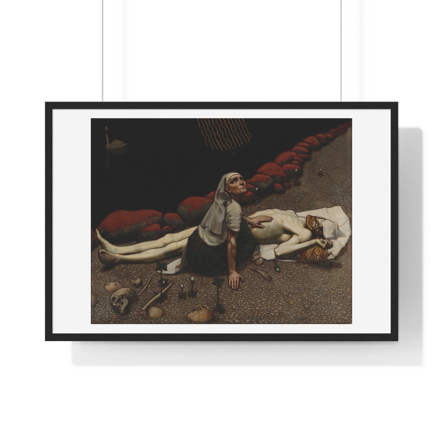 Lemminkäinen's Mother (189)  by Akseli Gallen-Kallela, from the Original, Framed Art Print