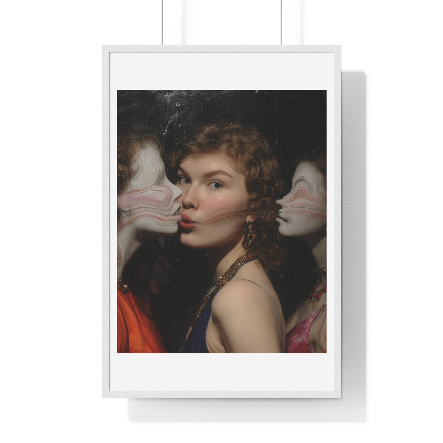 First Love Yourself, Portait Art 'Designed by AI', Framed Art Print